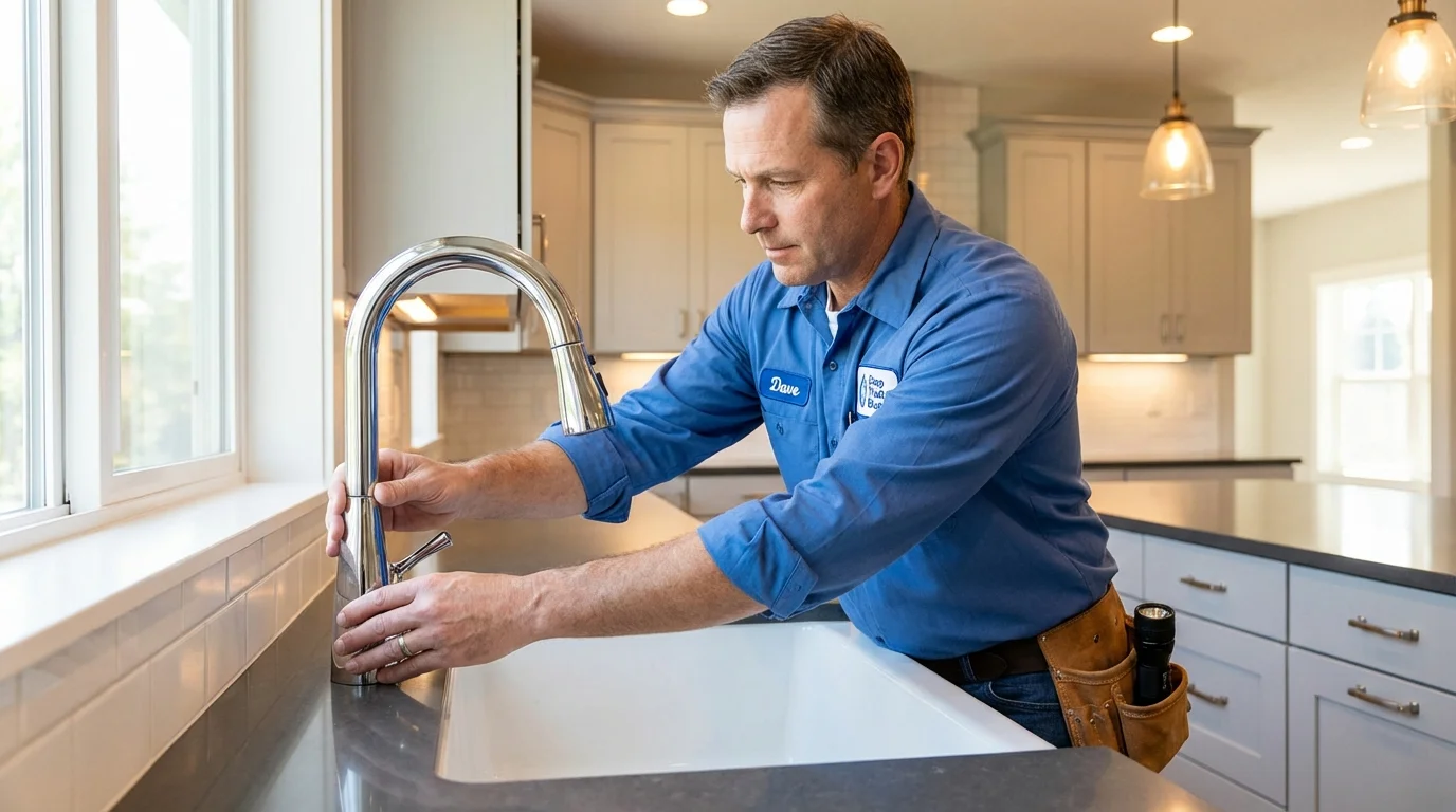 Kitchen faucet installation by Johns Plumbing LLC in Deatsville