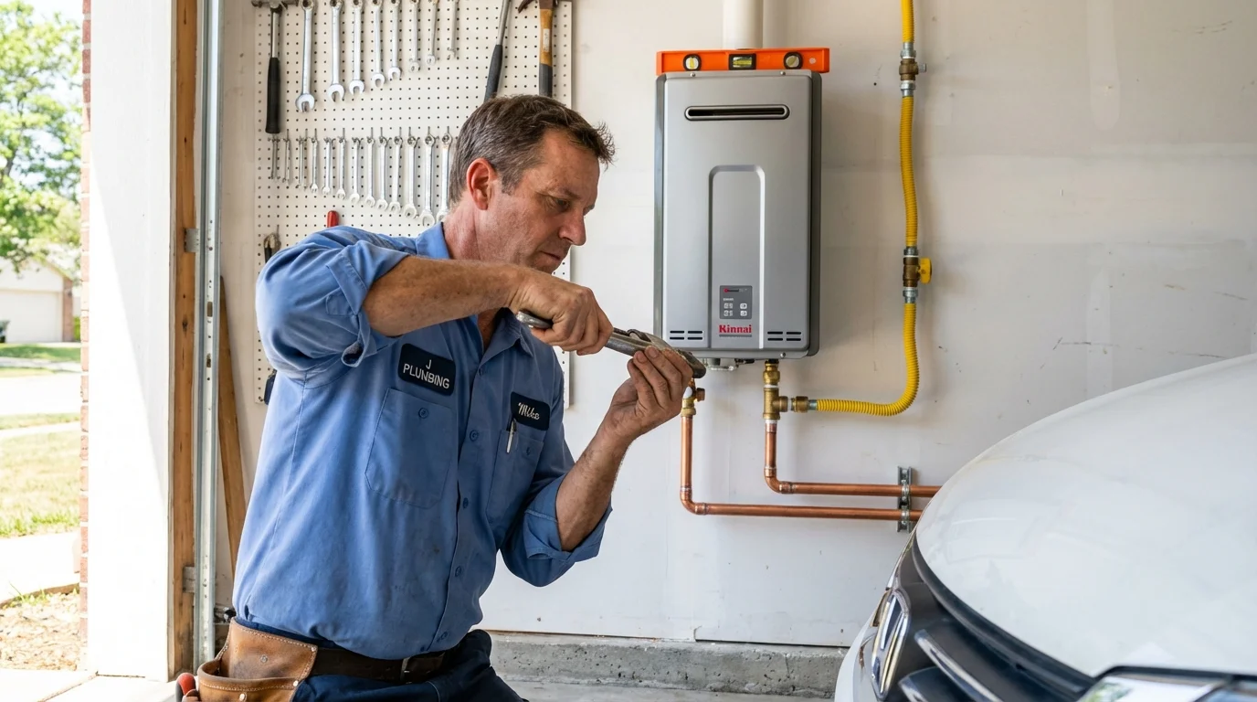 Tankless water heater installation by a Johns Plumbing LLC plumber in Deatsville